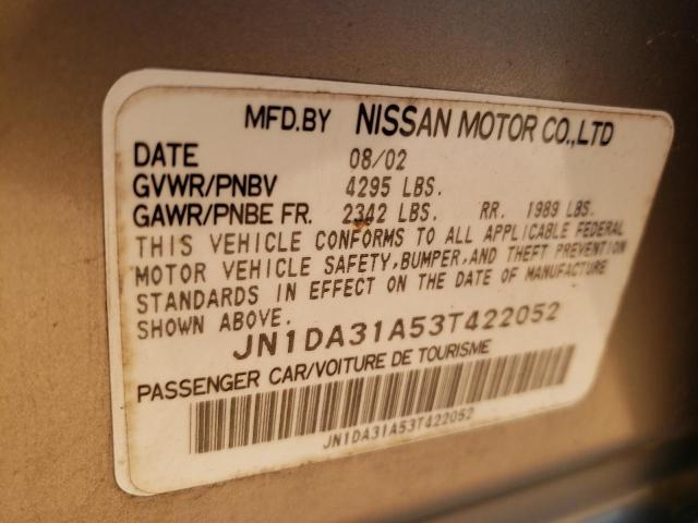 JN1DA31A53T422052 - 2003 NISSAN MAXIMA GLE GRAY photo 12