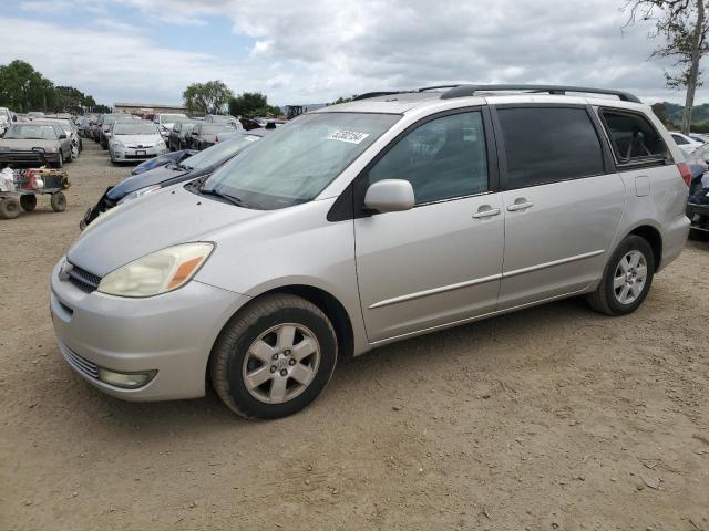 5TDZA22C44S021606 - 2004 TOYOTA SIENNA XLE SILVER photo 1