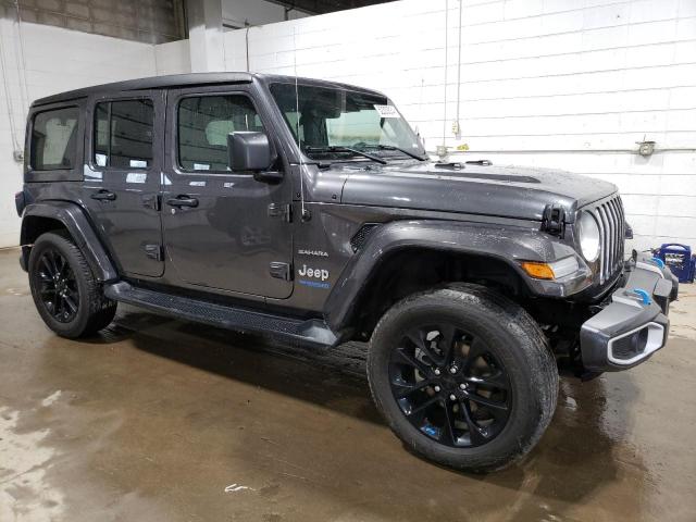 1C4JJXP65NW183002 - 2022 JEEP WRANGLER U SAHARA 4XE GRAY photo 4
