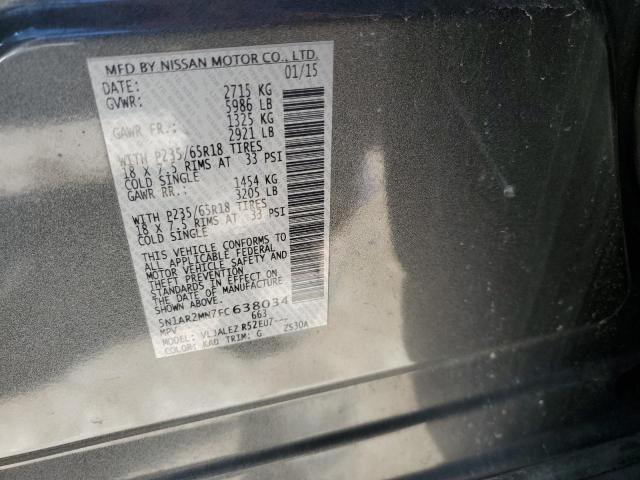 5N1AR2MN7FC638034 - 2015 NISSAN PATHFINDER S CHARCOAL photo 13