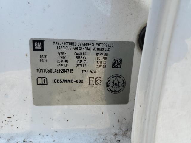 1G11C5SL4EF284715 - 2014 CHEVROLET MALIBU 1LT WHITE photo 12