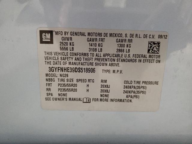 3GYFNHE39DS518906 - 2013 CADILLAC SRX PERFORMANCE COLLECTION BLUE photo 13