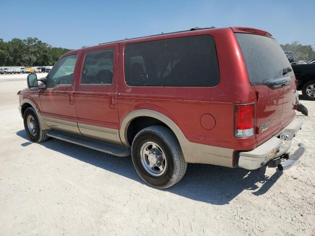 1FMNU42S6YEC87998 - 2000 FORD EXCURSION LIMITED RED photo 2