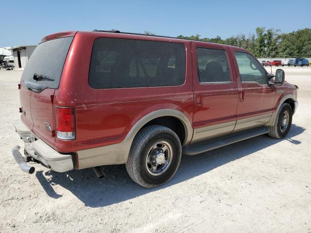 1FMNU42S6YEC87998 - 2000 FORD EXCURSION LIMITED RED photo 3