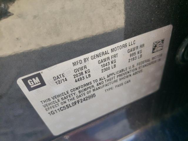 1G11C5SL0FF242995 - 2015 CHEVROLET MALIBU 1LT 黑色 照片 12