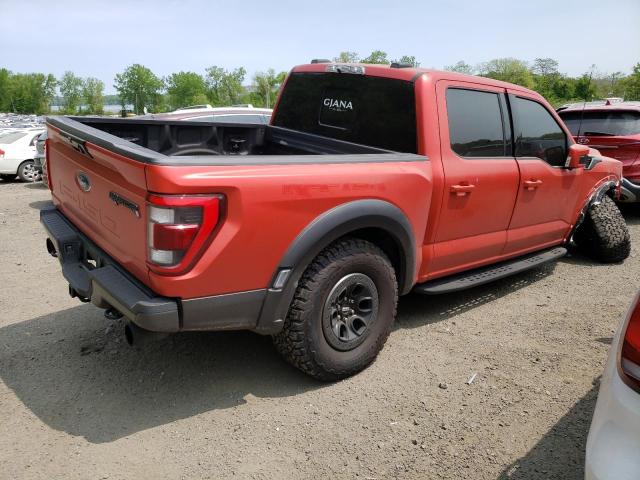 1FTFW1RG2NFB29408 - 2022 FORD F150 RAPTOR RED photo 3