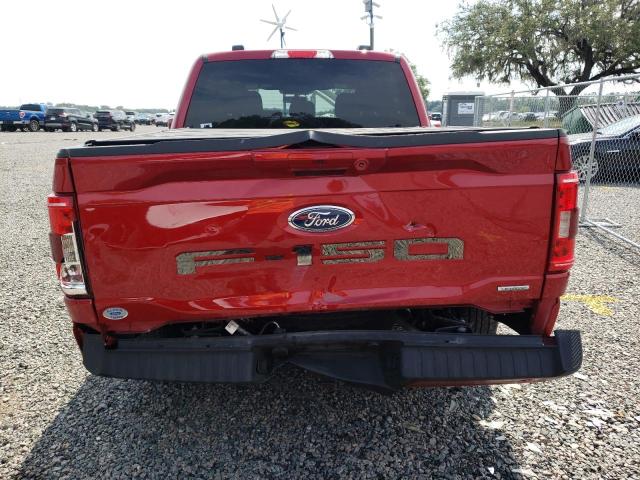 1FTEW1CP6NFA05498 - 2022 FORD F150 SUPERCREW RED photo 6