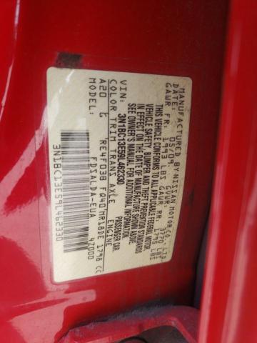 3N1BC13E59L462330 - 2009 NISSAN VERSA S RED photo 12