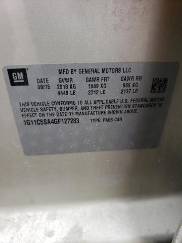 1G11C5SA4GF127283 - 2016 CHEVROLET MALIBU LIM LT 米色 照片 12