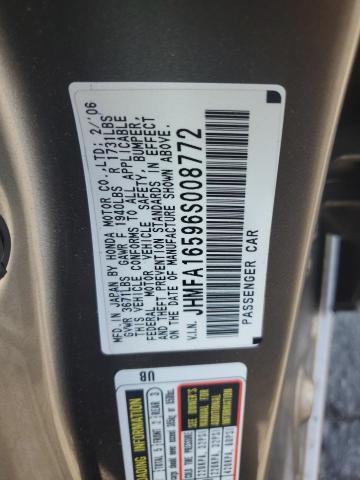 JHMFA16596S008772 - 2006 HONDA CIVIC LX 灰色 照片 12