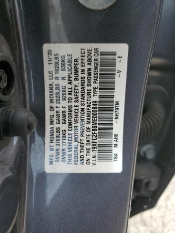 19XFC2F86ME000849 - 2021 HONDA CIVIC SPORT 石墨色 照片 12