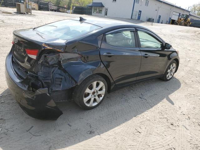 5NPDH4AEXBH013047 - 2011 HYUNDAI ELANTRA GLS BLACK photo 3