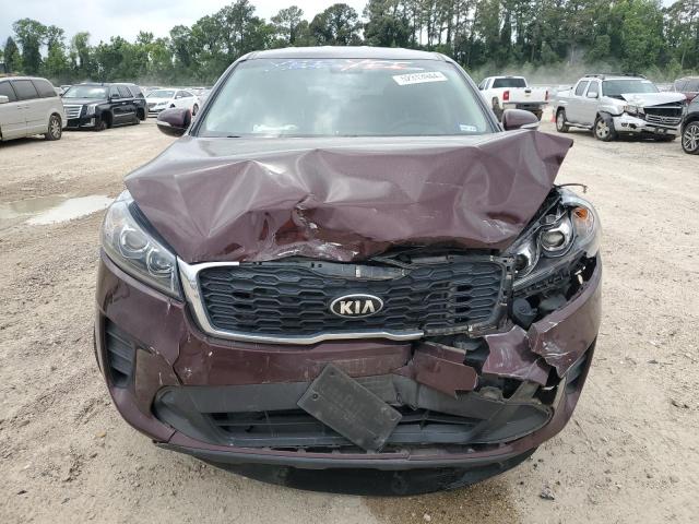 5XYPG4A35KG512909 - 2019 KIA SORENTO L BURGUNDY photo 5