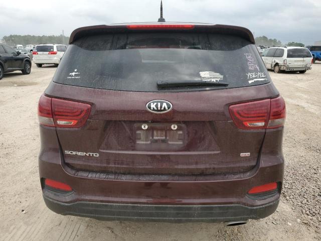 5XYPG4A35KG512909 - 2019 KIA SORENTO L BURGUNDY photo 6