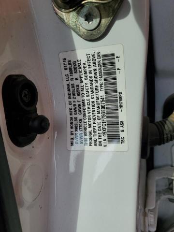 19XFC1F75GE007541 - 2016 HONDA CIVIC EXL 白色 照片 12