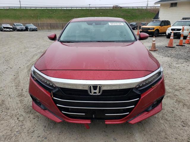 1HGCV1F51MA061639 - 2021 HONDA ACCORD EXL RED photo 5