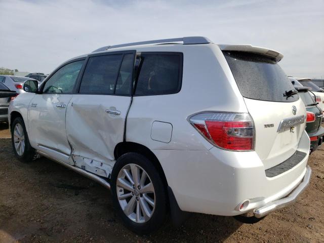 JTEEW44A582002577 - 2008 TOYOTA HIGHLANDER HYBRID LIMITED WHITE photo 2