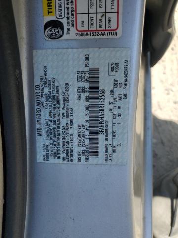 3FAHP0HA5BR152568 - 2011 FORD FUSION SE SILVER photo 12