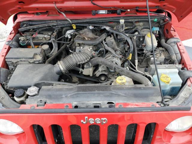 1J4FA24139L784346 - 2009 JEEP WRANGLER X RED photo 11