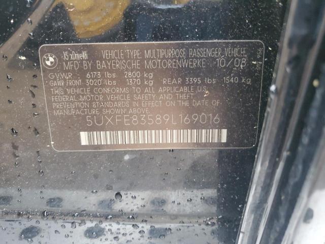 5UXFE83589L169016 - 2009 BMW X5 XDRIVE48I BLACK photo 13