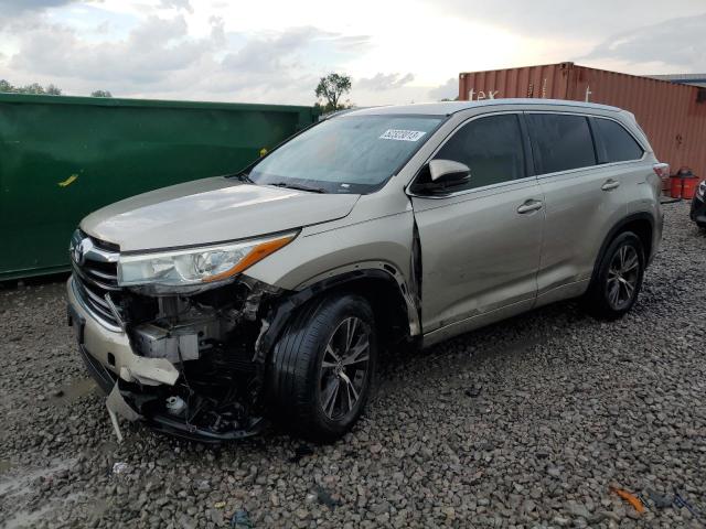 5TDKKRFH1GS125231 - 2016 TOYOTA HIGHLANDER XLE TAN photo 1