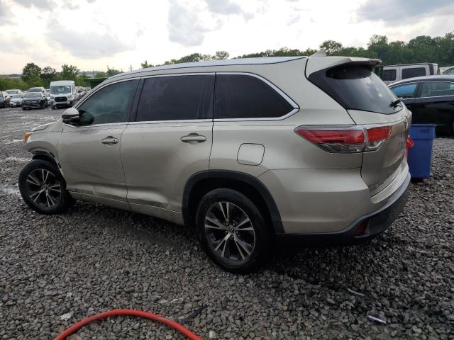 5TDKKRFH1GS125231 - 2016 TOYOTA HIGHLANDER XLE TAN photo 2