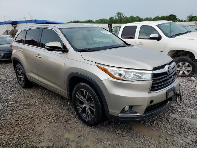 5TDKKRFH1GS125231 - 2016 TOYOTA HIGHLANDER XLE TAN photo 4