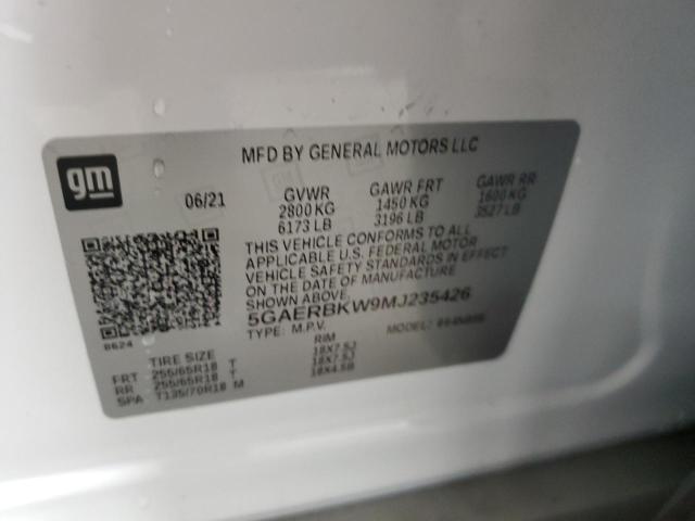 5GAERBKW9MJ235426 - 2021 BUICK ENCLAVE ESSENCE 白色 照片 13