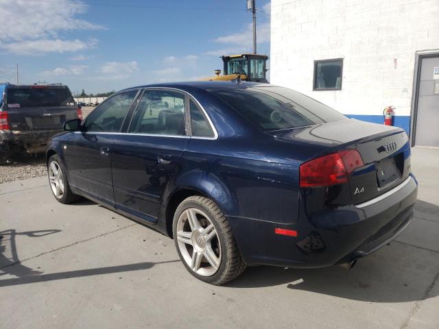 WAUAF78E08A084531 - 2008 AUDI A4 2.0T BLUE photo 2