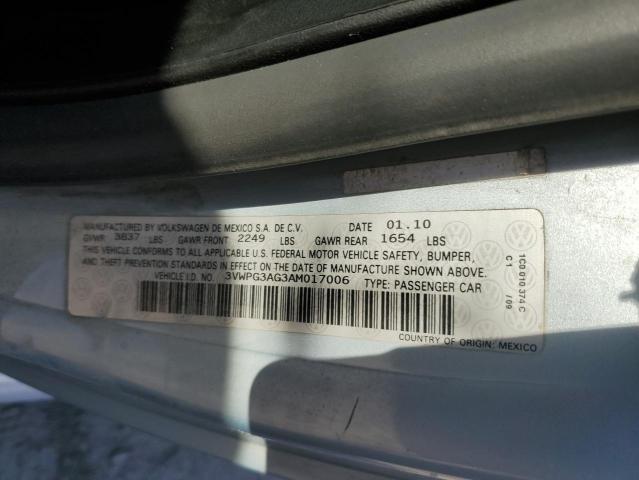 3VWPG3AG3AM017006 - 2010 VOLKSWAGEN NEW BEETLE GRAY photo 13