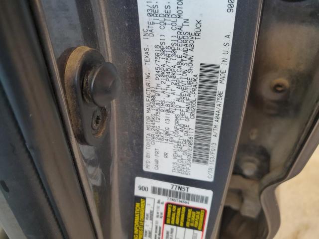 5TFJU4GN1EX058117 - 2014 TOYOTA TACOMA DOUBLE CAB PRERUNNER GRAY photo 12