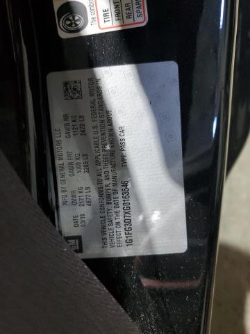 1G1FG3D7XG0163546 - 2016 CHEVROLET CAMARO SS BLACK photo 12