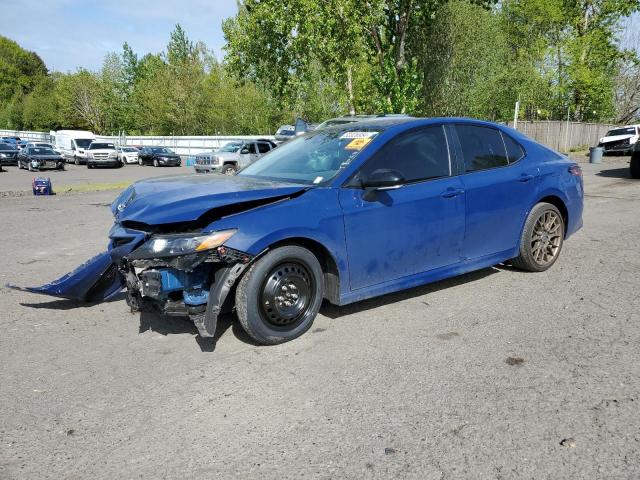 4T1T11AK2PU140873 - 2023 TOYOTA CAMRY SE NIGHT SHADE BLUE photo 1