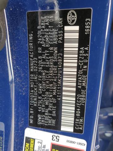 4T1T11AK2PU140873 - 2023 TOYOTA CAMRY SE NIGHT SHADE BLUE photo 13