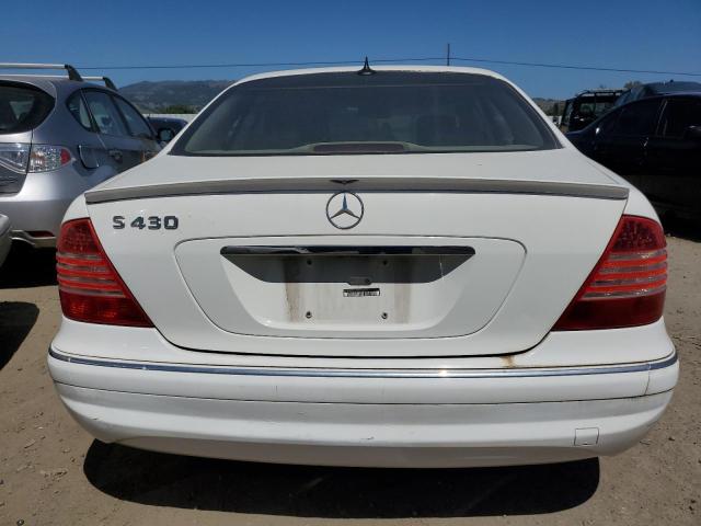 WDBNG70J04A393676 - 2004 MERCEDES-BENZ S 430 WHITE photo 6