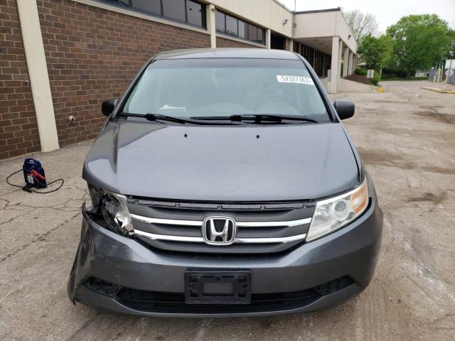 5FNRL5H2XCB107595 - 2012 HONDA ODYSSEY LX GRAY photo 5