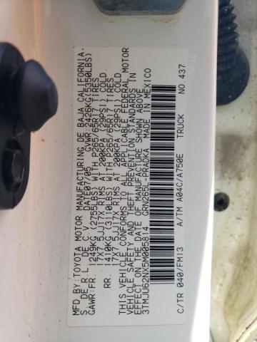 3TMJU62NX5M005814 - 2005 TOYOTA TACOMA DOUBLE CAB PRERUNNER WHITE photo 13