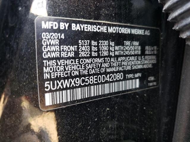 5UXWX9C58E0D42080 - 2014 BMW X3 XDRIVE28I BLACK photo 13