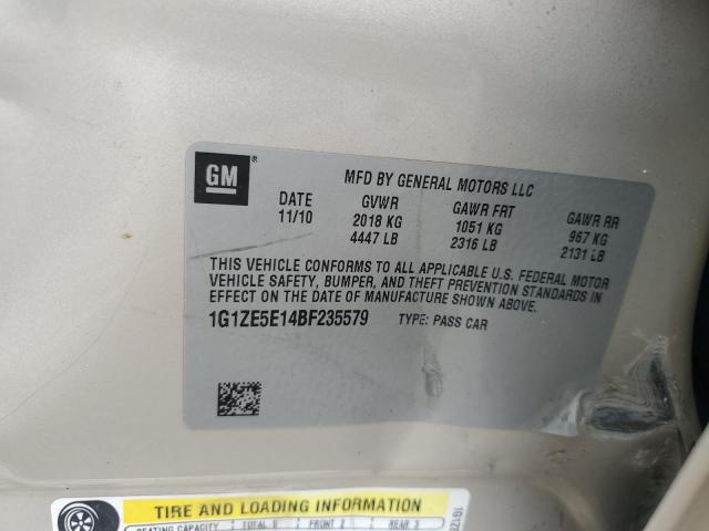 1G1ZE5E14BF235579 - 2011 CHEVROLET MALIBU LTZ თაფლისფერი ფოტო 12