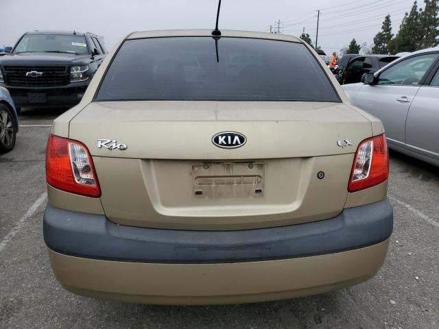 KNADE223X96470968 - 2009 KIA RIO BASE TAN photo 6