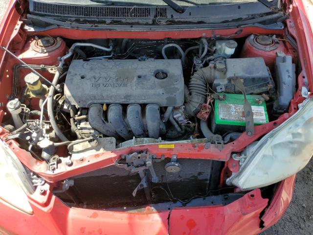 2T1KR30E87C630604 - 2007 TOYOTA COROLLA MA XR RED photo 11