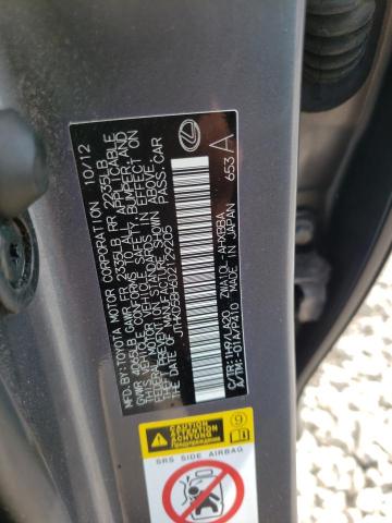 JTHKD5BH6D2129205 - 2013 LEXUS CT 200 GRAY photo 13