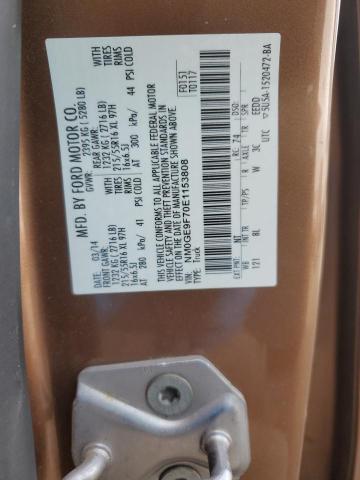 NM0GE9F70E1153808 - 2014 FORD TRANSIT CO XLT BROWN photo 13