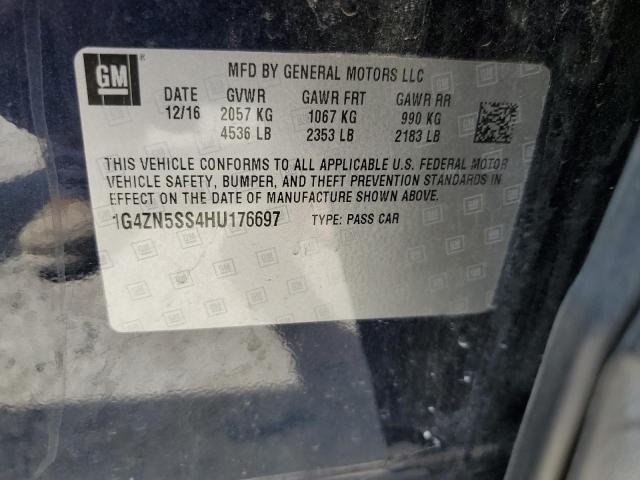 1G4ZN5SS4HU176697 - 2017 BUICK LACROSSE PREFERRED BLUE photo 13