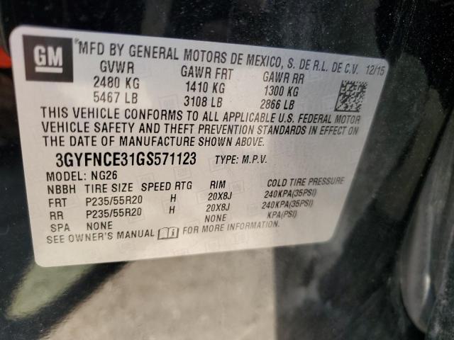 3GYFNCE31GS571123 - 2016 CADILLAC SRX PERFORMANCE COLLECTION Қара фото 13