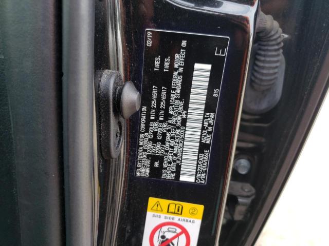 JTJYARBZXK2150010 - 2019 LEXUS NX 300 BASE Czarny zdjęcie 12