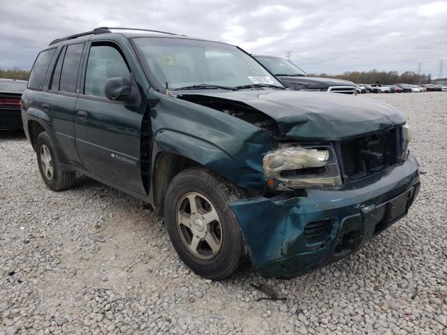 1GNDS13S022256216 - 2002 CHEVROLET TRAILBLAZE GREEN photo 1