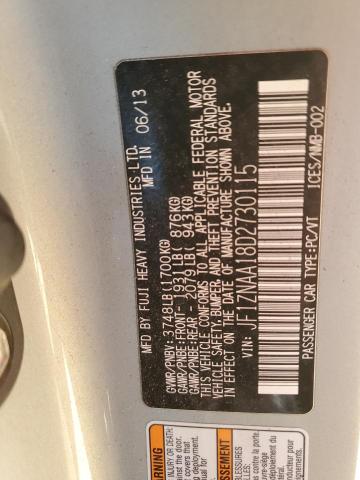 JF1ZNAA18D2730115 - 2013 TOYOTA SCION FR-S SILVER photo 12