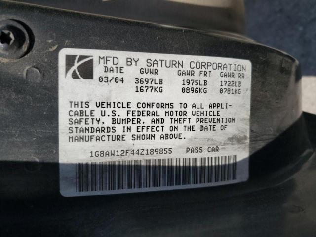 1G8AW12F44Z189855 - 2004 SATURN ION LEVEL 3 WHITE photo 12