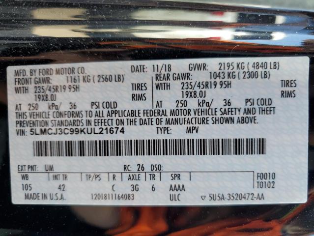 5LMCJ3C99KUL21674 - 2019 LINCOLN MKC RESERVE Qara foto 13